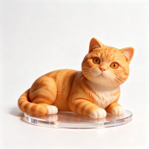 Custom 3D Printed Pet Figurine — Realistic Dog & Cat Model Made from Your Photo, Birthday & Memorial Gift