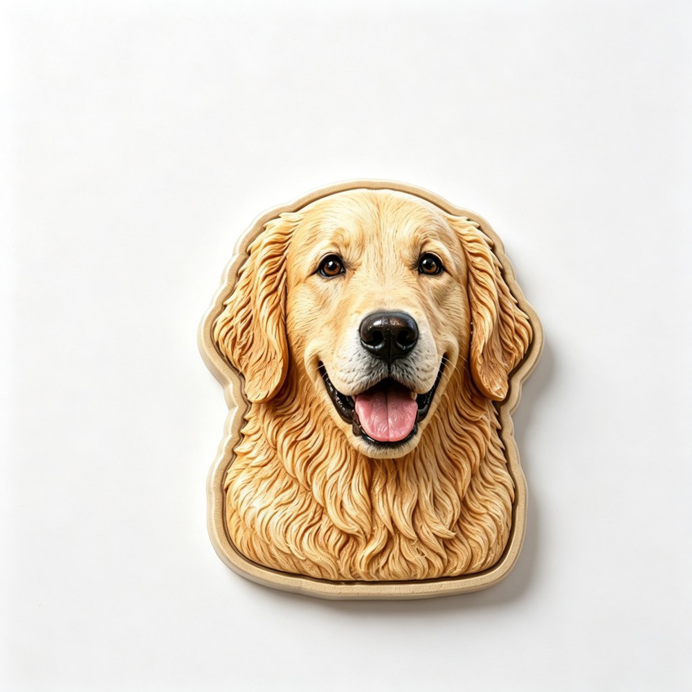 Custom 3D Relief Pet Fridge Magnet — Personalized Dog & Cat Portrait Magnet, Memorial Keepsake Gift