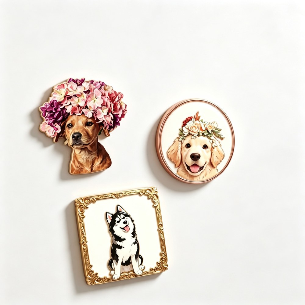 Custom 3D Relief Pet Fridge Magnet — Personalized Dog & Cat Portrait Magnet, Memorial Keepsake Gift