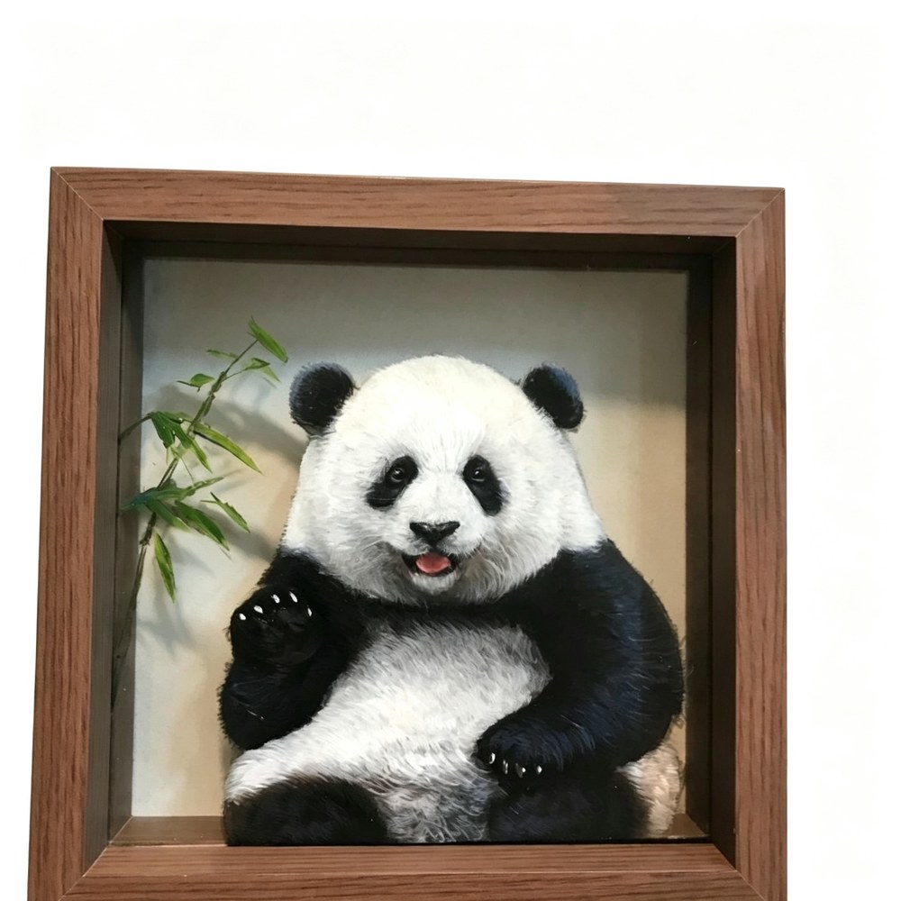 Custom Hand-Painted Pet Oil Painting — Realistic Dog & Cat Portrait Art on Glass Frame, Memorial Artwork