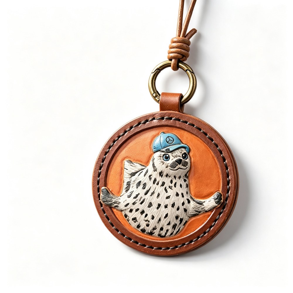 Custom Handmade Leather Pet Relief Pendant — 3D Sculpted Dog & Cat Leather Keychain Charm, Memorial Keepsake