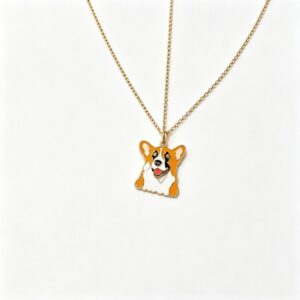 Custom Pet Enamel Necklace & Charm Bracelet — Handmade Cartoon Dog & Cat Portrait Jewelry Gift
